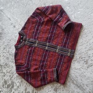 SKYR Fair Isle Vintage Nordic Wool Cardigan SzM